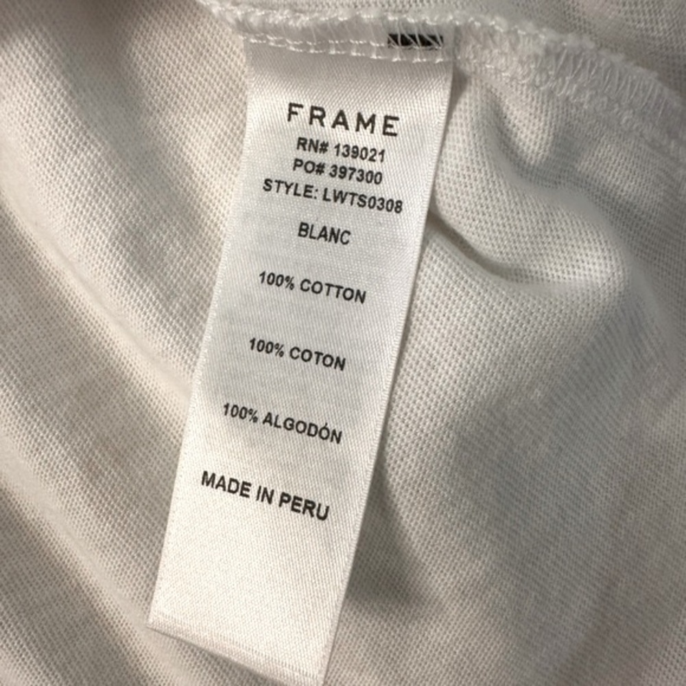 Frame denim long sleeve t shirt ruffle sleeves - Picture 4 of 5